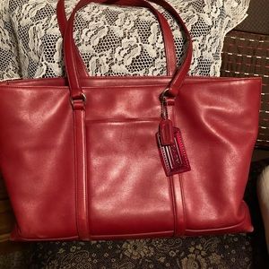 LARGE Red coach bag